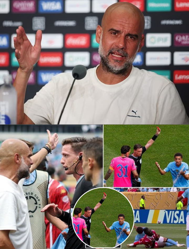 “It Was Unnecessary” – Pep Guardiola Defends Rico Lewis After Controversial Red Card in Club World Cup Win