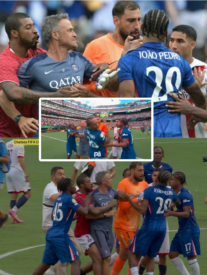 Video:Luis Enrique Captured slapping Joao Pedro in Club World Cup Final Clash